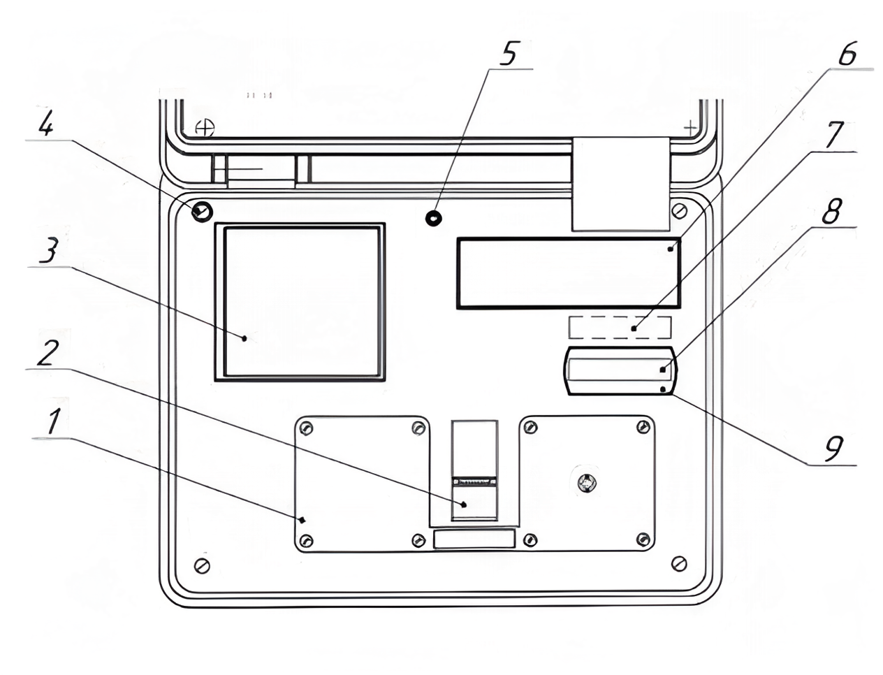 Вид с открытой крышкой