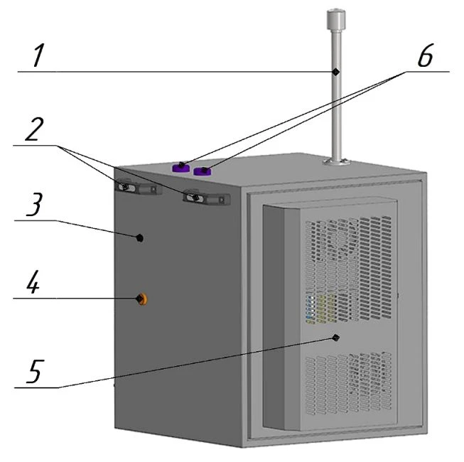 Пост в сборе – вид слева